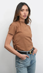 Darcy Ruched Sides Knit Top