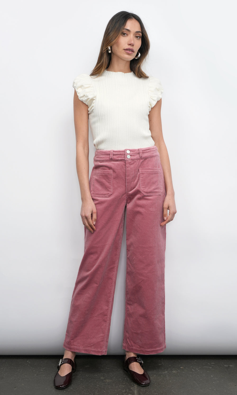 Deena Straight Leg Corduroy Pants