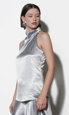 Addison Cowl Funnel Neck Halter Top