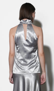 Addison Cowl Funnel Neck Halter Top