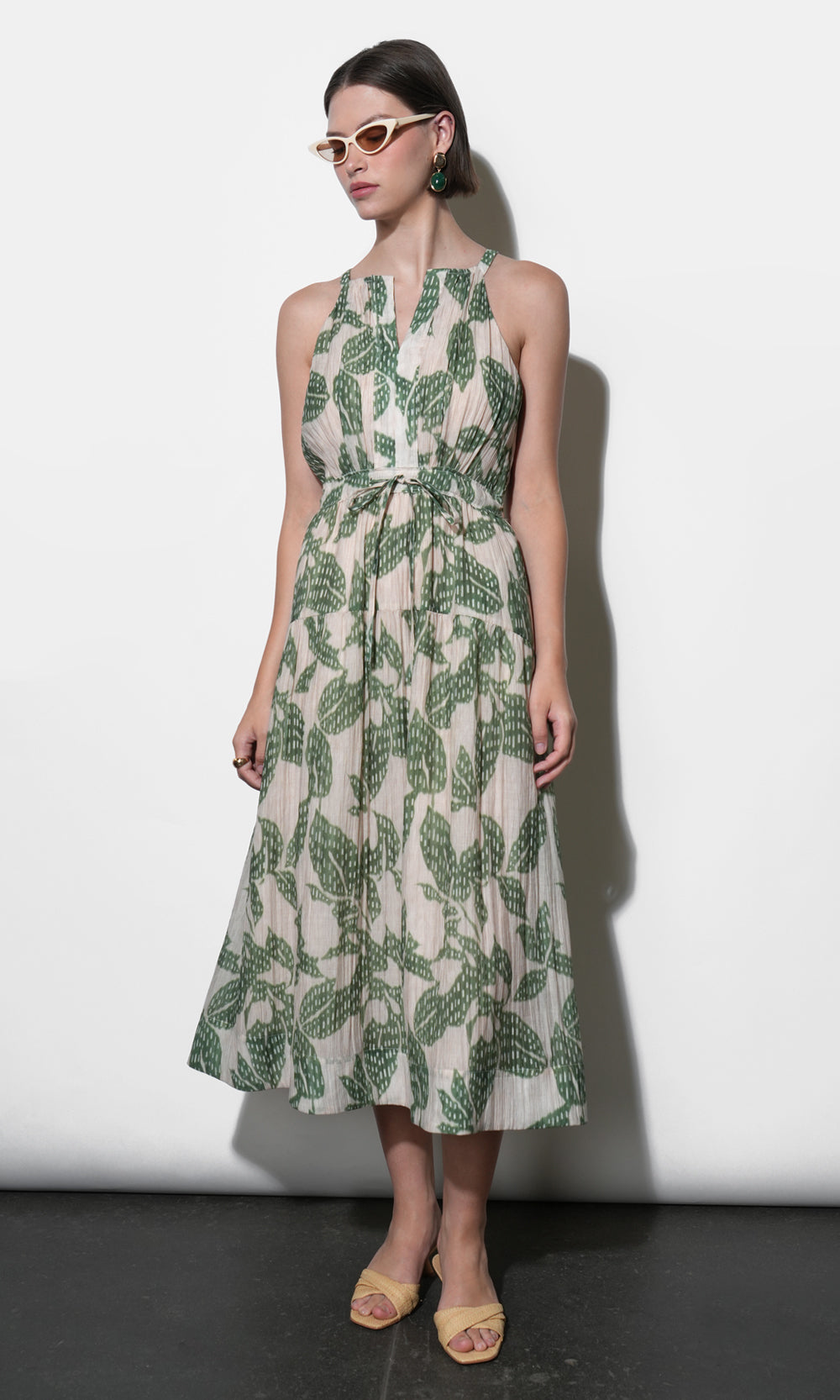 Veneria Halter Midi Dress