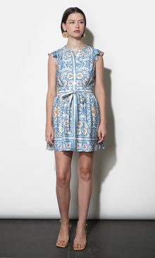 Bailey Flutter Sleeve Belted Mini Dress