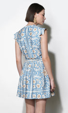 Bailey Flutter Sleeve Belted Mini Dress