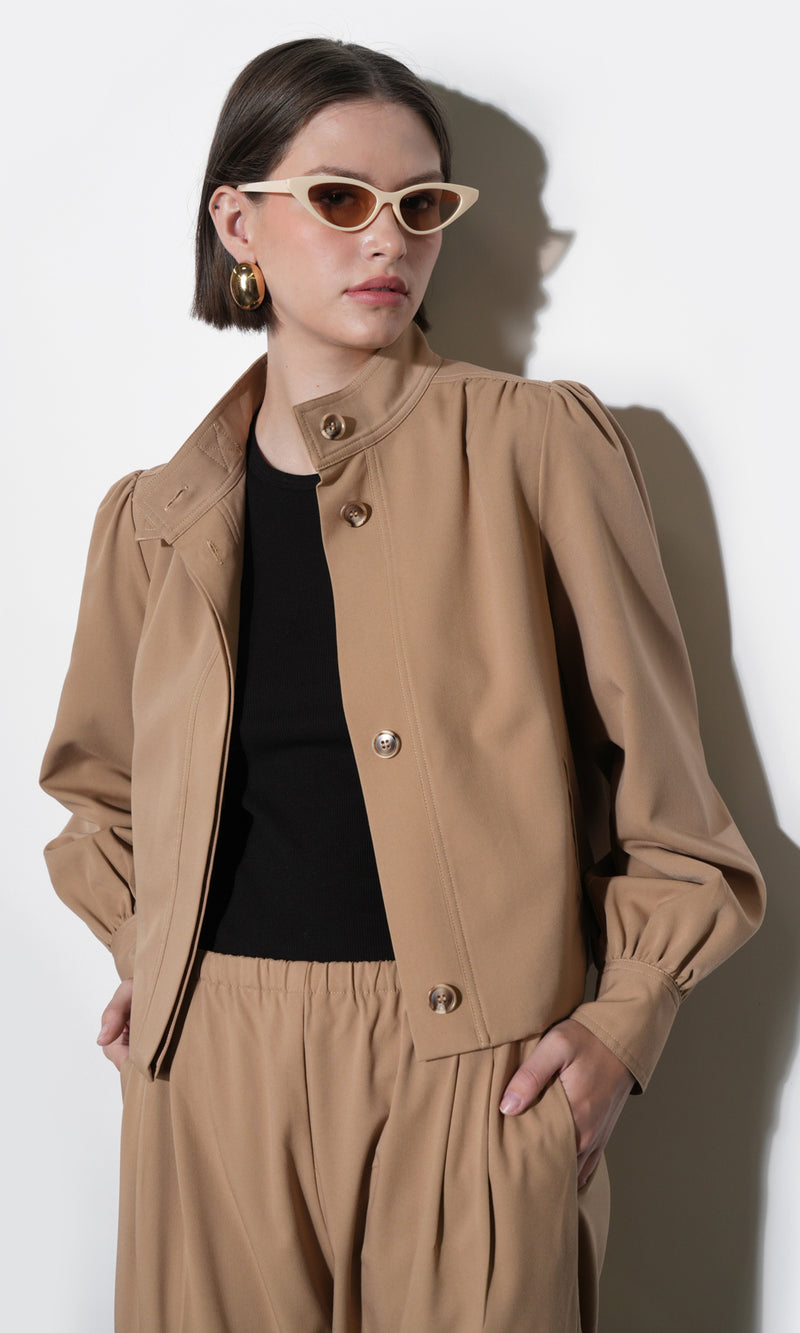 Alexa Mock Neck Lightweight Jacket