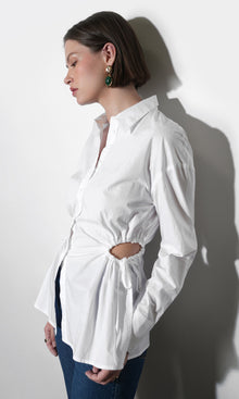 Naira Side Open Drawstring Shirt