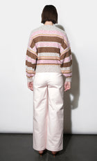 Wendy Slouchy Crew Neck Stripe Sweater