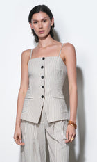 Sandi Button Front Top G253T7168