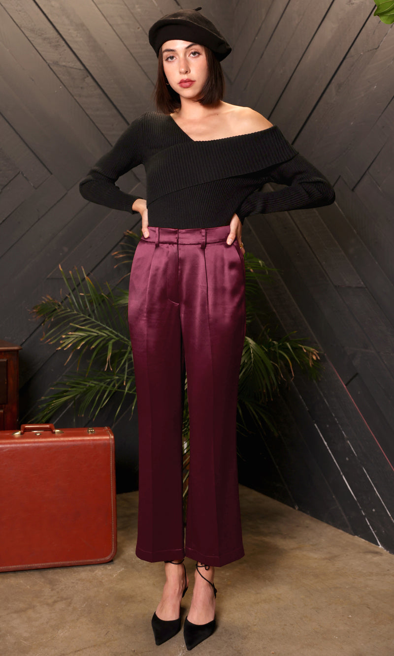 Glenda Satin Trouser