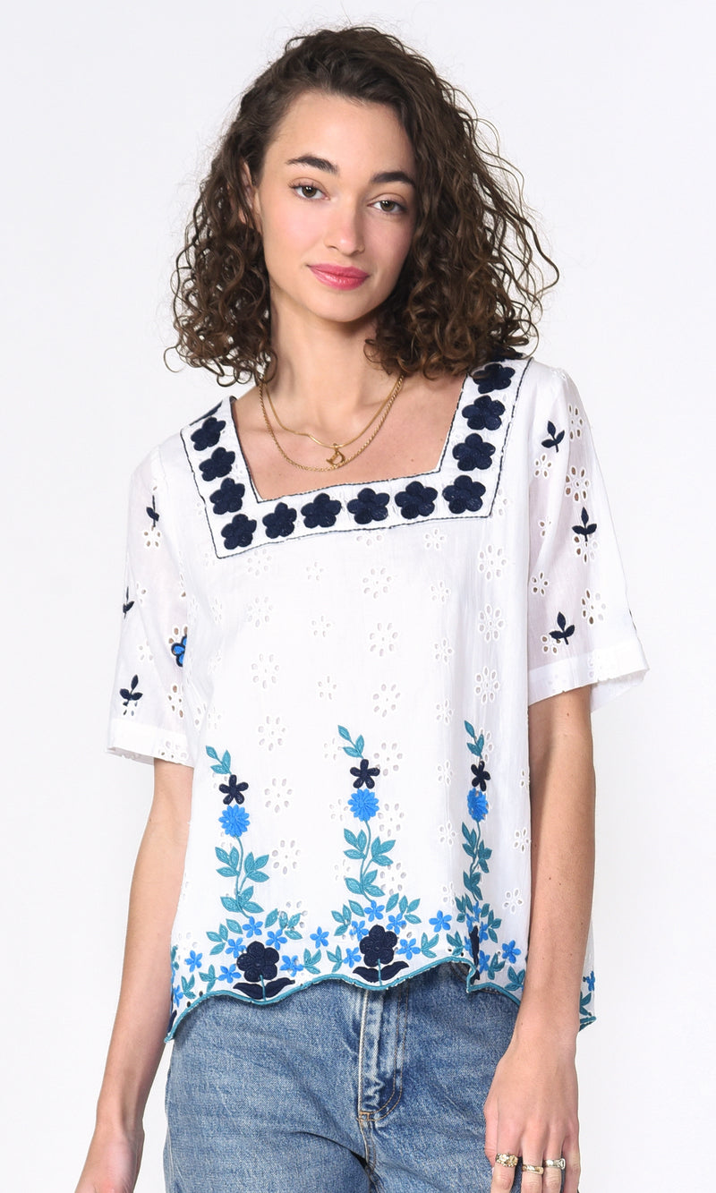 Missi Embroidered Top