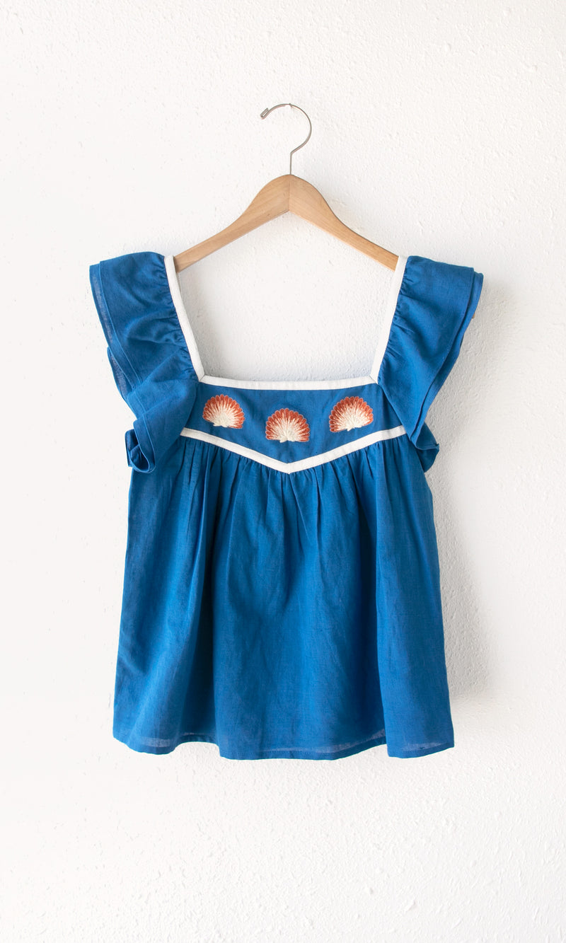 Heiko Seashell Embroidered Top