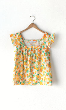 Lora Gingham Square Neck Top