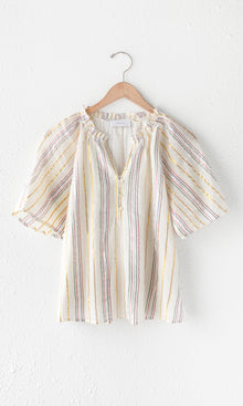 Nissa Metallic Threaded Blouse