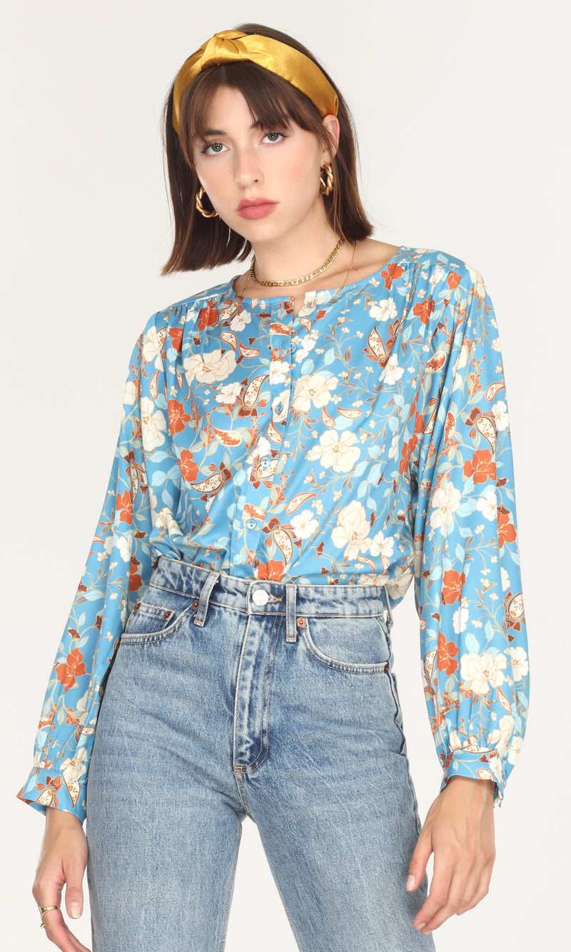 Felina Floral Button Up Blouse